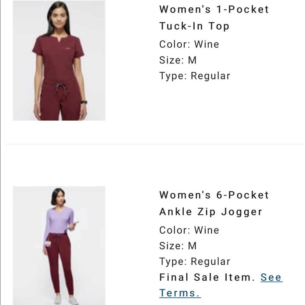 Womens Jaanuu scrub set- BRAND NEW